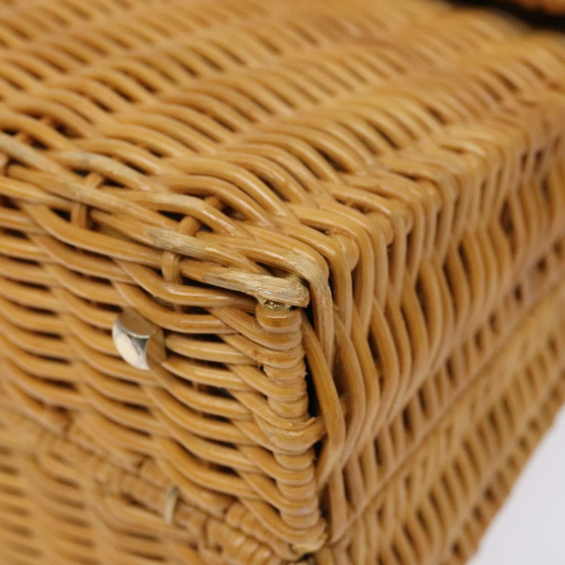 【日本直送】Salvatore Ferragamo Gancini 手提包，藤編米色金色，正品，貨號 139130SAV-8