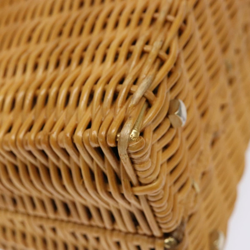 【日本直送】Salvatore Ferragamo Gancini 手提包，藤編米色金色，正品，貨號 139130SAV-13