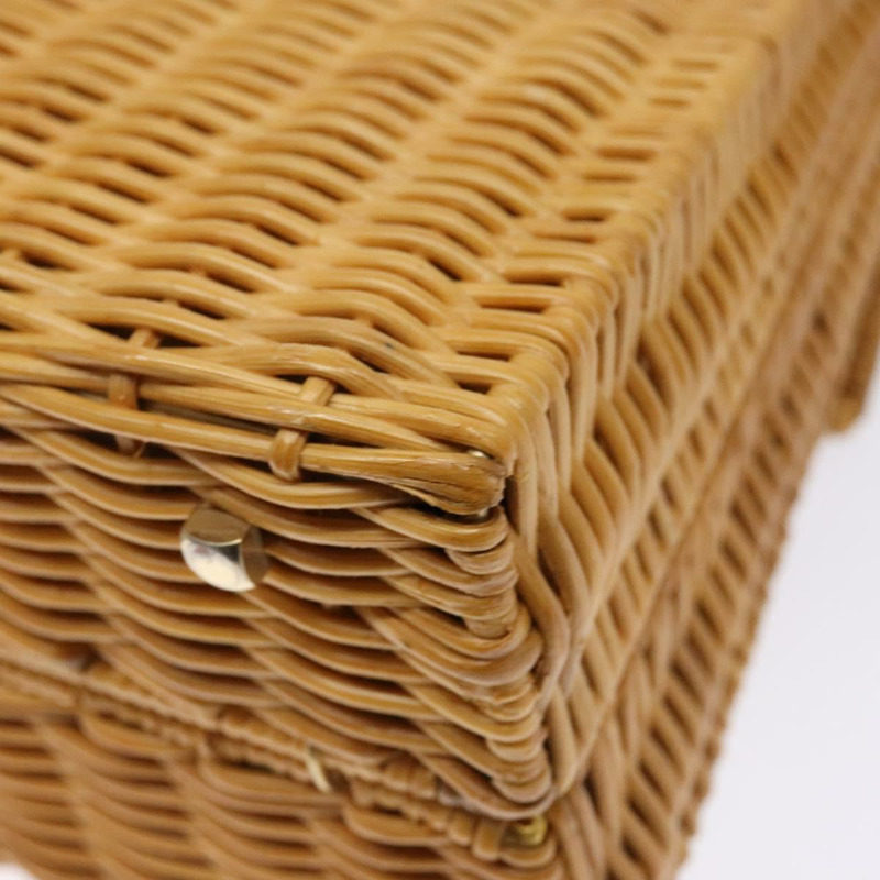 【日本直送】Salvatore Ferragamo Gancini 手提包，藤編米色金色，正品，貨號 139130SAV-14