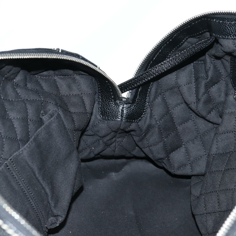 【日本直送】香奈兒 Coco 旅行波士頓包 PVC 黑色 銀色 CC 標誌 正品 134999V-18