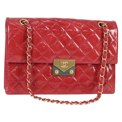 香奈兒 (CHANEL) 琺瑯粉色金 CC 鏈條肩背包 Auth 138996SAM