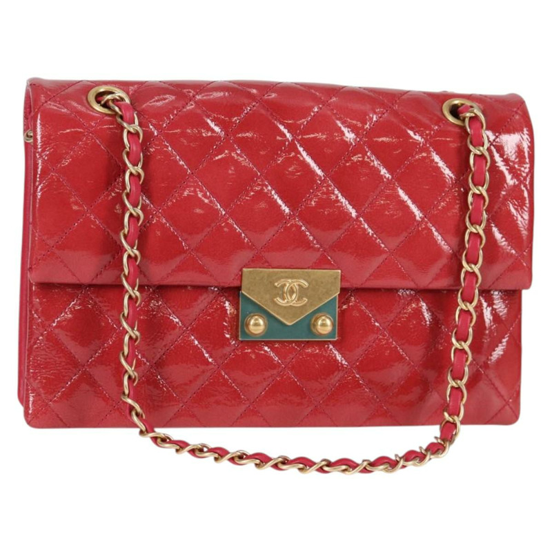 【日本直送】香奈兒 (CHANEL) 琺瑯粉色金 CC 鏈條肩背包 Auth 138996SAM-0