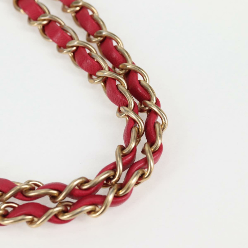 【日本直送】香奈兒 (CHANEL) 琺瑯粉色金 CC 鏈條肩背包 Auth 138996SAM-7