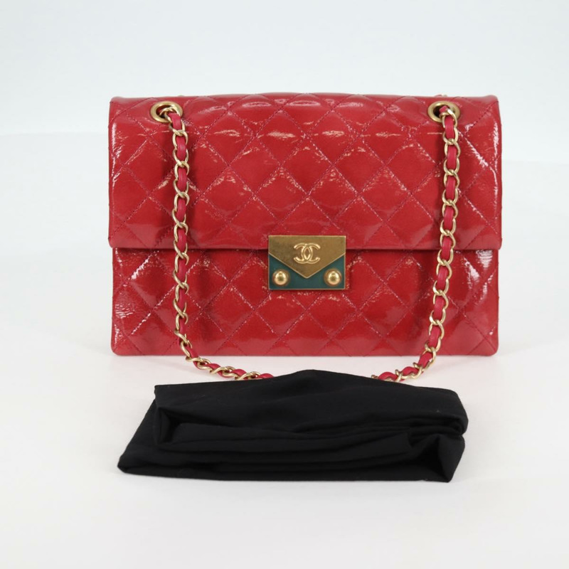 【日本直送】香奈兒 (CHANEL) 琺瑯粉色金 CC 鏈條肩背包 Auth 138996SAM-11