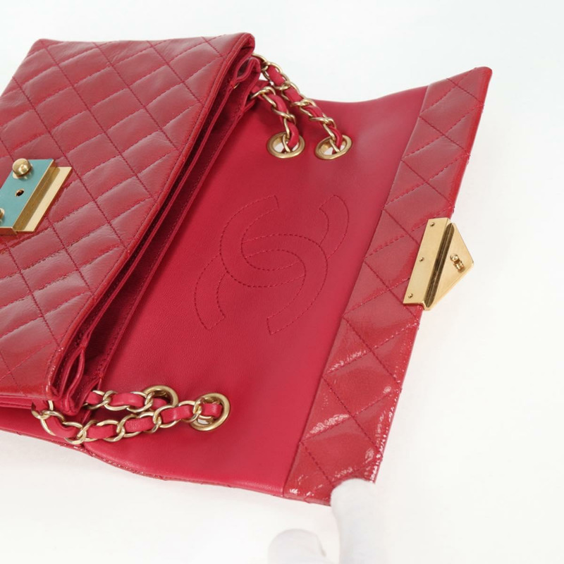 【日本直送】香奈兒 (CHANEL) 琺瑯粉色金 CC 鏈條肩背包 Auth 138996SAM-19