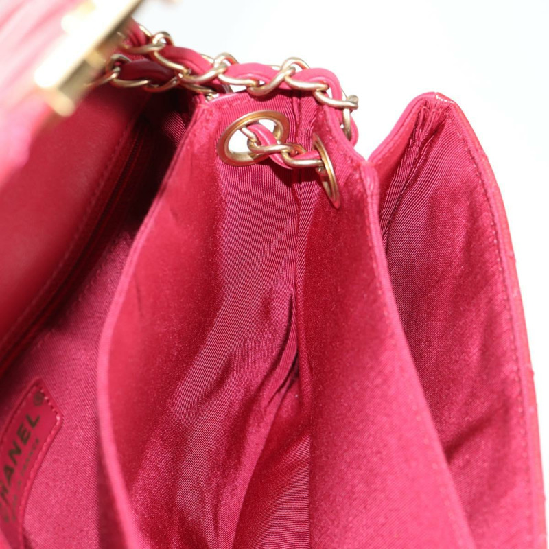 【日本直送】香奈兒 (CHANEL) 琺瑯粉色金 CC 鏈條肩背包 Auth 138996SAM-24