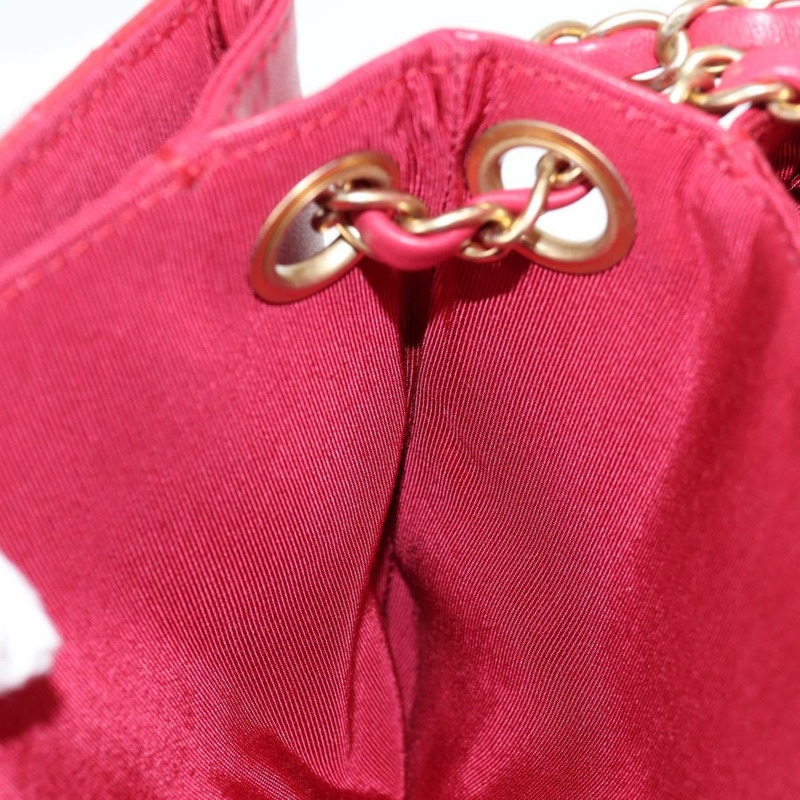 【日本直送】香奈兒 (CHANEL) 琺瑯粉色金 CC 鏈條肩背包 Auth 138996SAM-25