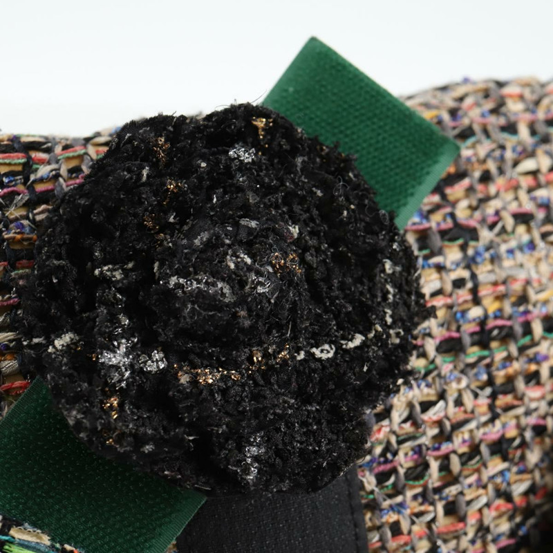 【日本直送】香奈兒 (CHANEL) 絎縫山茶花鏈包，斜紋軟呢多色銀色雙C標誌，貨號 138988SM-8