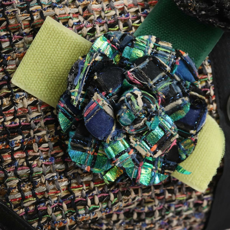 【日本直送】香奈兒 (CHANEL) 絎縫山茶花鏈包，斜紋軟呢多色銀色雙C標誌，貨號 138988SM-18