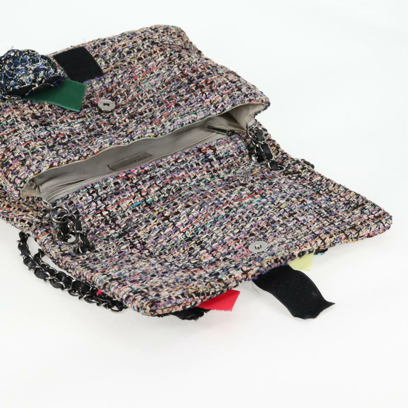 【日本直送】香奈兒 (CHANEL) 絎縫山茶花鏈包，斜紋軟呢多色銀色雙C標誌，貨號 138988SM-20