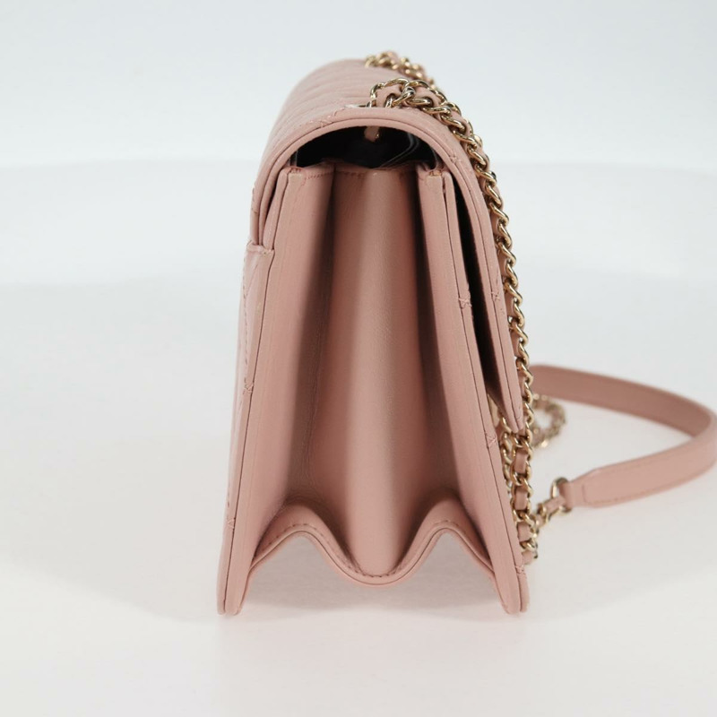 【日本直送】香奈兒 Matelasse Beauty Rock 鏈條包 皮革 粉紅色 金 CC 正品 hk2930SAM-4