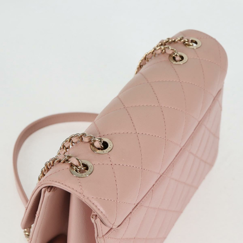 【日本直送】香奈兒 Matelasse Beauty Rock 鏈條包 皮革 粉紅色 金 CC 正品 hk2930SAM-13