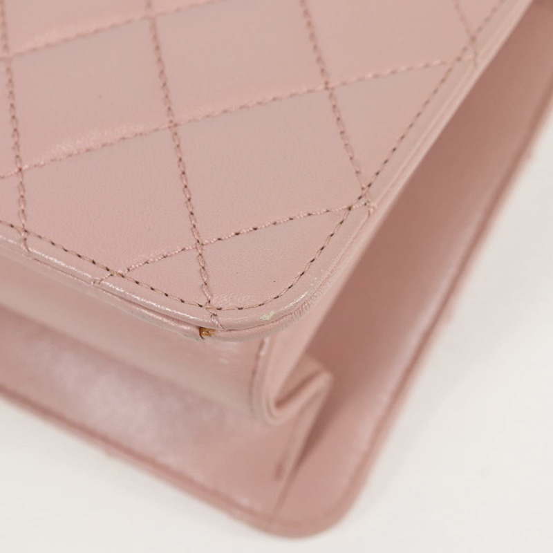 【日本直送】香奈兒 Matelasse Beauty Rock 鏈條包 皮革 粉紅色 金 CC 正品 hk2930SAM-18