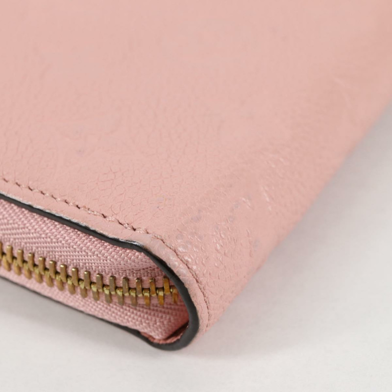 【日本直送】路易威登 Empreinte Zippy 皮夾長皮夾粉紅色 M64090 LV 正品 135026M-15