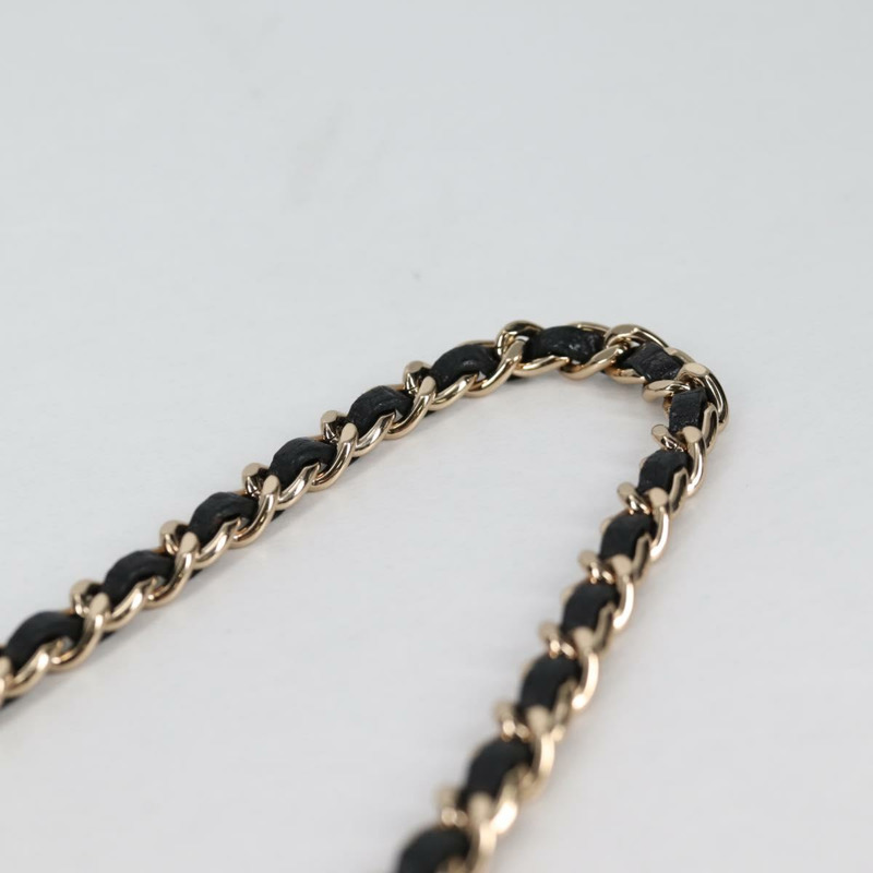 【日本直送】香奈兒鏈手機殼，拉菲草編織，米色金色，CC標誌，正品編號140901SAM-13