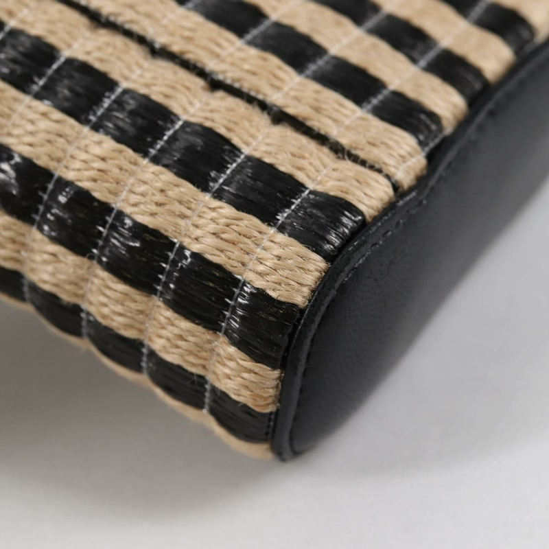 【日本直送】香奈兒鏈手機殼，拉菲草編織，米色金色，CC標誌，正品編號140901SAM-16