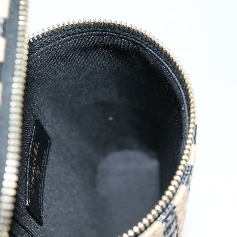 【日本直送】香奈兒鏈手機殼，拉菲草編織，米色金色，CC標誌，正品編號140901SAM-23