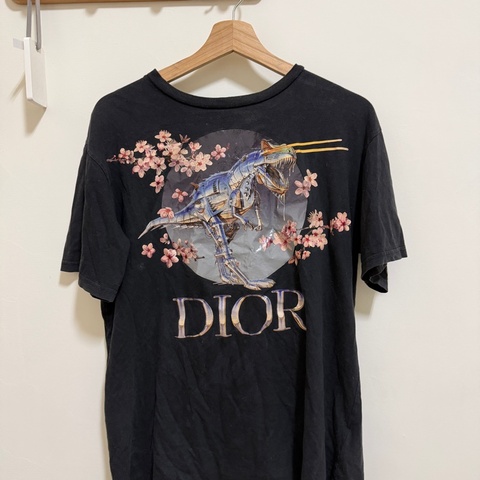 DIOR S號黑色空山機短袖T桖