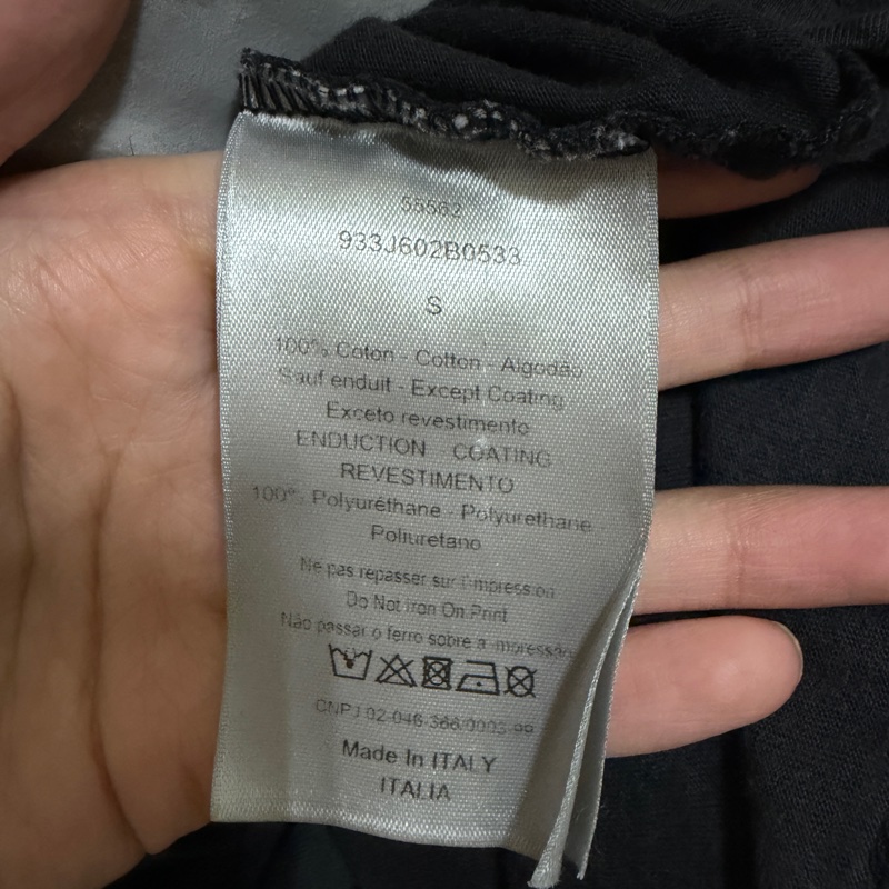 DIOR S號黑色空山機短袖T桖-5