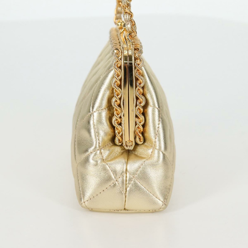 【日本直送】香奈兒 (CHANEL) Matelasse 鏈條肩背包，皮革材質，金色雙C標誌，貨號 134853SM-2