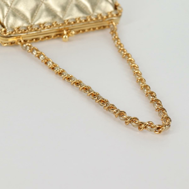 【日本直送】香奈兒 (CHANEL) Matelasse 鏈條肩背包，皮革材質，金色雙C標誌，貨號 134853SM-6