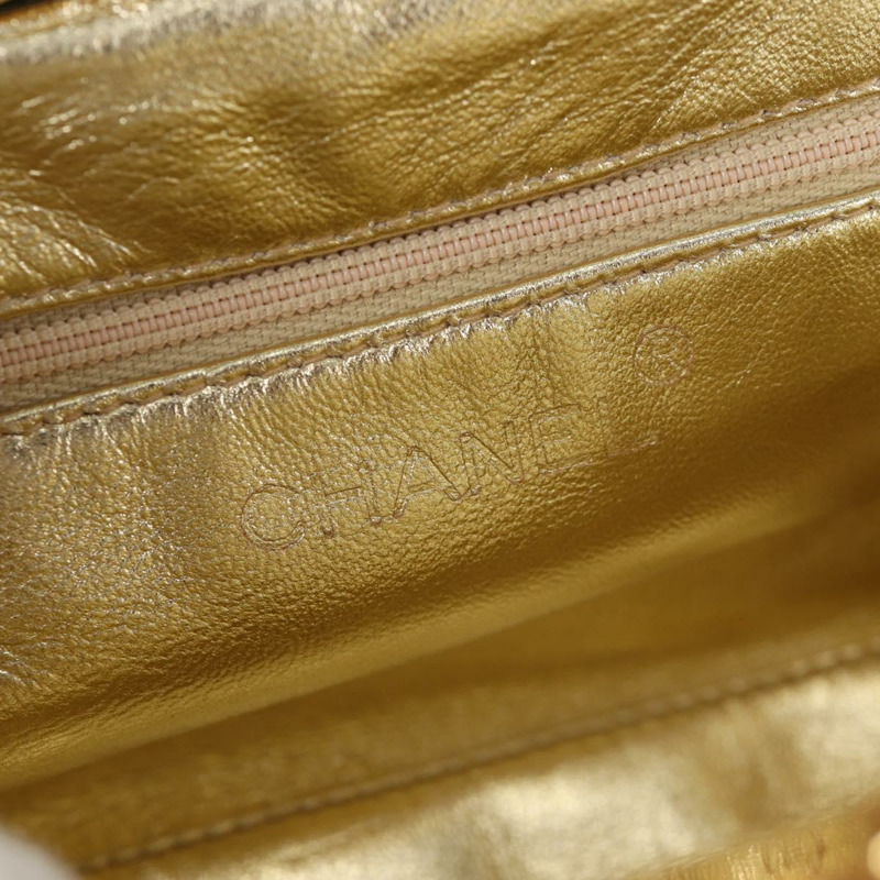 【日本直送】香奈兒 (CHANEL) Matelasse 鏈條肩背包，皮革材質，金色雙C標誌，貨號 134853SM-18