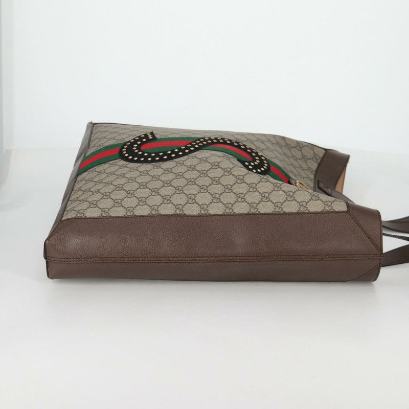 【日本直送】GUCCI GG Supreme Web Sherry Line 手提包 PVC 米色 金色 紅色 正品 135289SAM-3