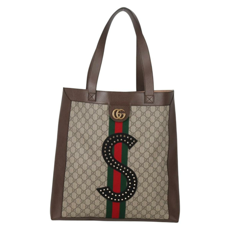 【日本直送】GUCCI GG Supreme Web Sherry Line 手提包 PVC 米色 金色 紅色 正品 135289SAM-12