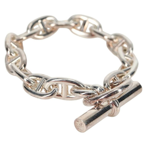 愛馬仕 Chaine d'Ancre MM 手鍊 925 銀 14 節 正品 134934SM