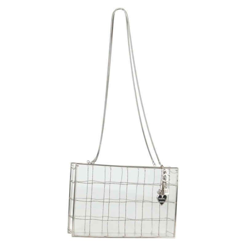 【日本直送】香奈兒鏈條手提包，透明塑膠材質，CC標誌，貨號134859SM-0