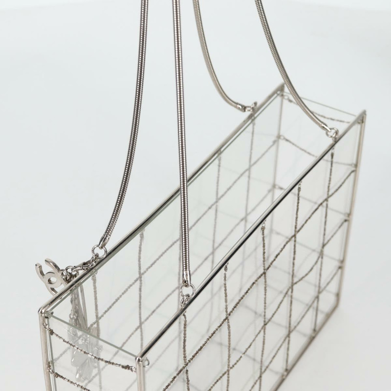 【日本直送】香奈兒鏈條手提包，透明塑膠材質，CC標誌，貨號134859SM-5