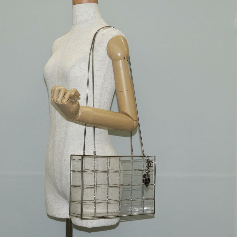 【日本直送】香奈兒鏈條手提包，透明塑膠材質，CC標誌，貨號134859SM-19