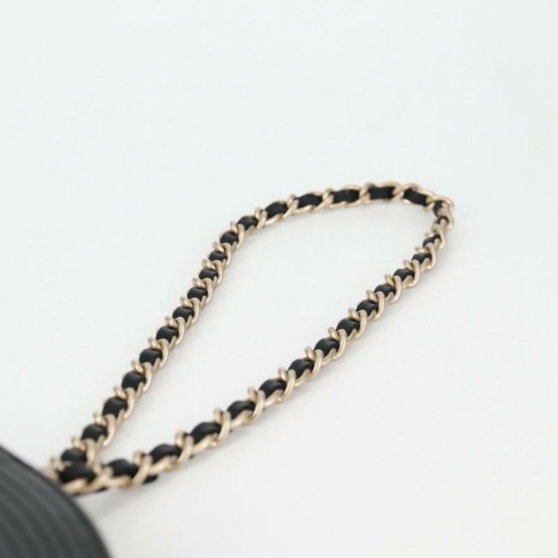 【日本直送】香奈兒漆皮黑色雙C標誌手拿包 Auth 136541SM-7