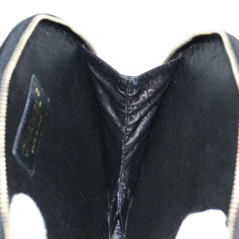 【日本直送】香奈兒漆皮黑色雙C標誌手拿包 Auth 136541SM-18