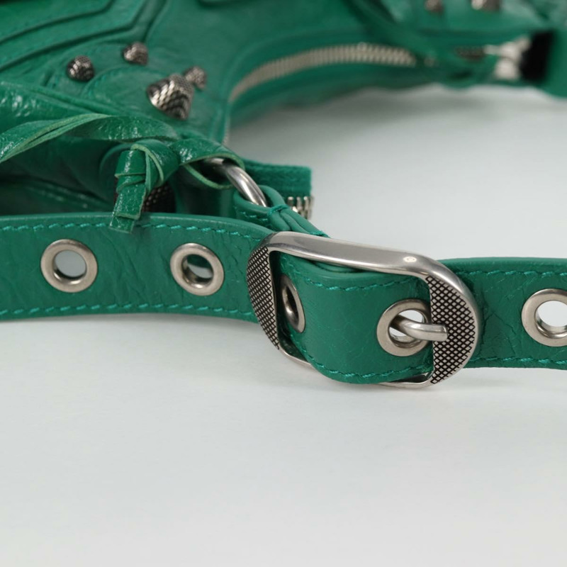 【日本直送】BALENCIAGA Le Cagole XS 單肩包，皮革材質，兩用，綠色，貨號 671309，正品編號 134862SAM-7