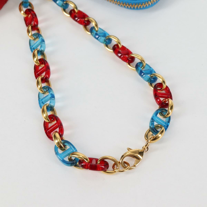 【日本直送】Christian Dior Canage 手拿包，皮革材質，藍紅黑配色，正品編號 134892SAM-9