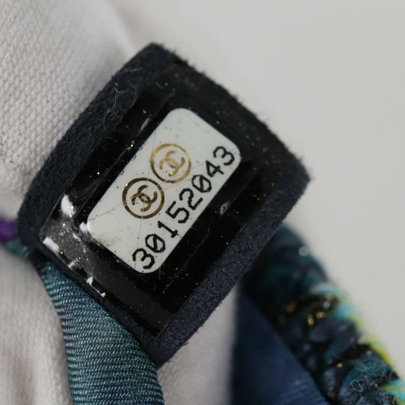 【日本直送】香奈兒鏈條肩背包，斜紋軟呢布料，藍色，金色雙C標誌，正品編號134856SM-10