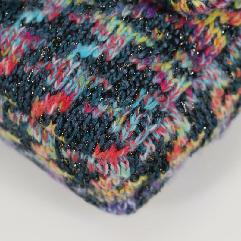 【日本直送】香奈兒鏈條肩背包，斜紋軟呢布料，藍色，金色雙C標誌，正品編號134856SM-15