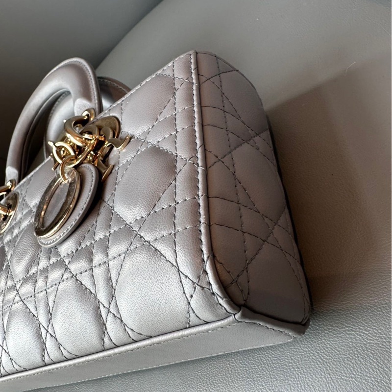 DIOR 迪奧 戴妃 橫版小號 狀態非常好，藍色羊皮-5