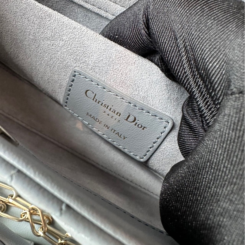 DIOR 迪奧 戴妃 橫版小號 狀態非常好，藍色羊皮-9