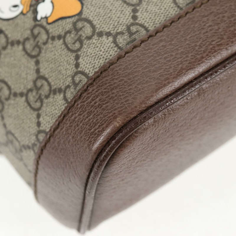 【日本直送】GUCCI GG Supreme Disney 聯名雙肩包 PVC 米色 金色 552884 正品 141154SM-15