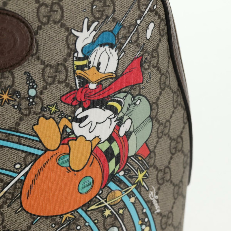 【日本直送】GUCCI GG Supreme Disney 聯名雙肩包 PVC 米色 金色 552884 正品 141154SM-20