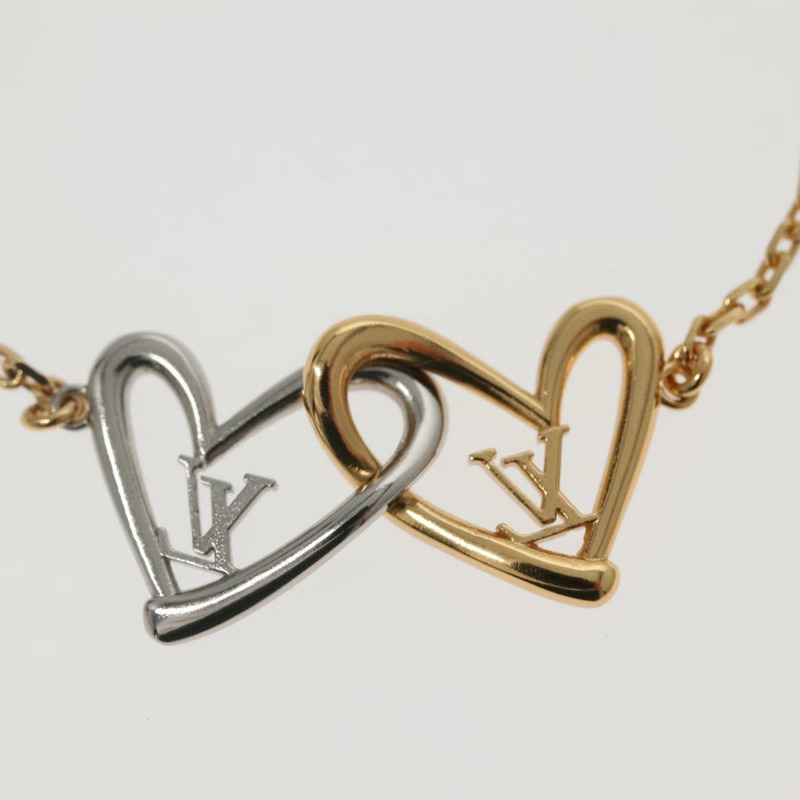 【日本直送】路易威登 (LOUIS VUITTON) 黃銅心形「墜入愛河」手鐲 金色 M00466 LV Auth 142406SAM-8