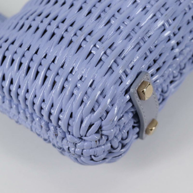 【日本直送】Salvatore Ferragamo Gancini 手提包 藤編 紫色 金飾 正品 141146SAV-8