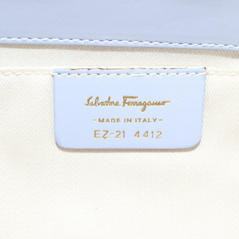 【日本直送】Salvatore Ferragamo Gancini 手提包 藤編 紫色 金飾 正品 141146SAV-10