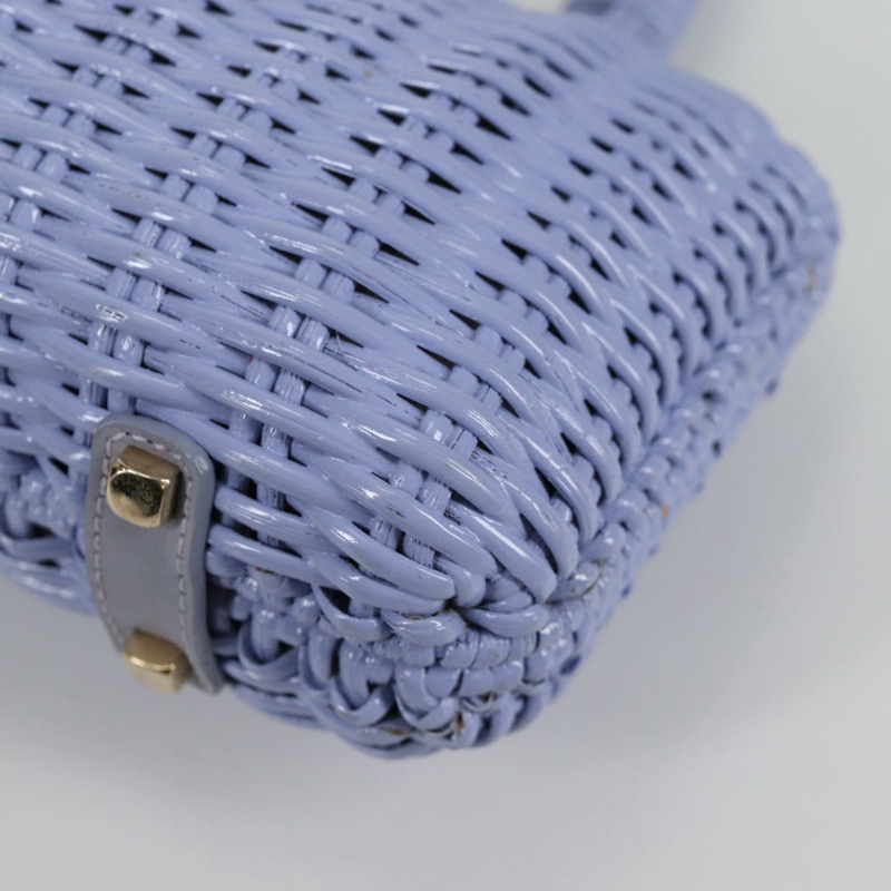 【日本直送】Salvatore Ferragamo Gancini 手提包 藤編 紫色 金飾 正品 141146SAV-13