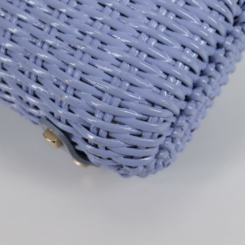 【日本直送】Salvatore Ferragamo Gancini 手提包 藤編 紫色 金飾 正品 141146SAV-15