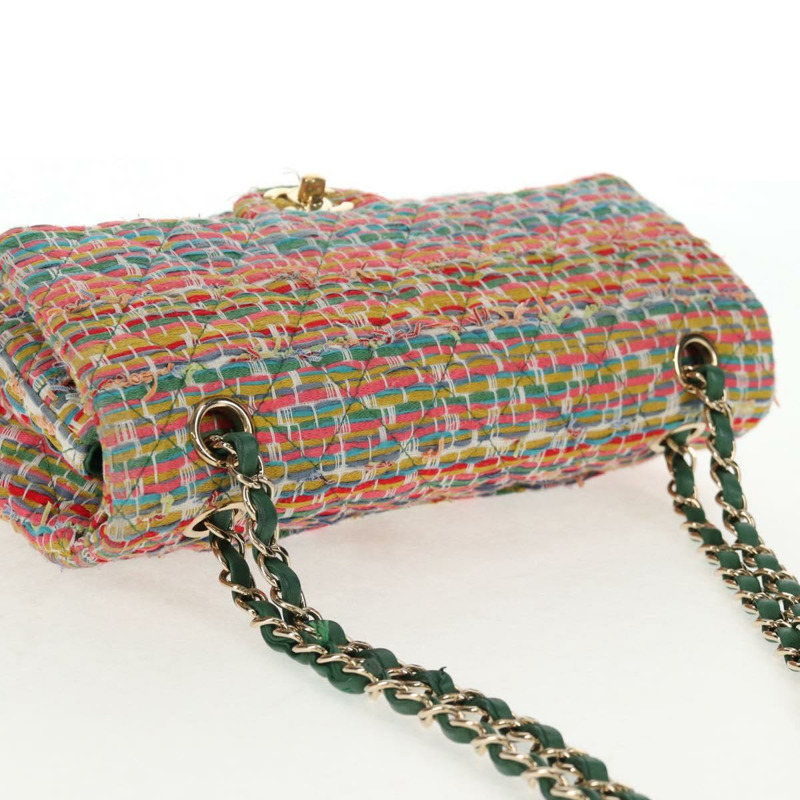 【日本直送】香奈兒雙蓋Matelasse 25鏈條包，斜紋軟呢布料，多色金色雙C標誌，正品編號142314SM-5