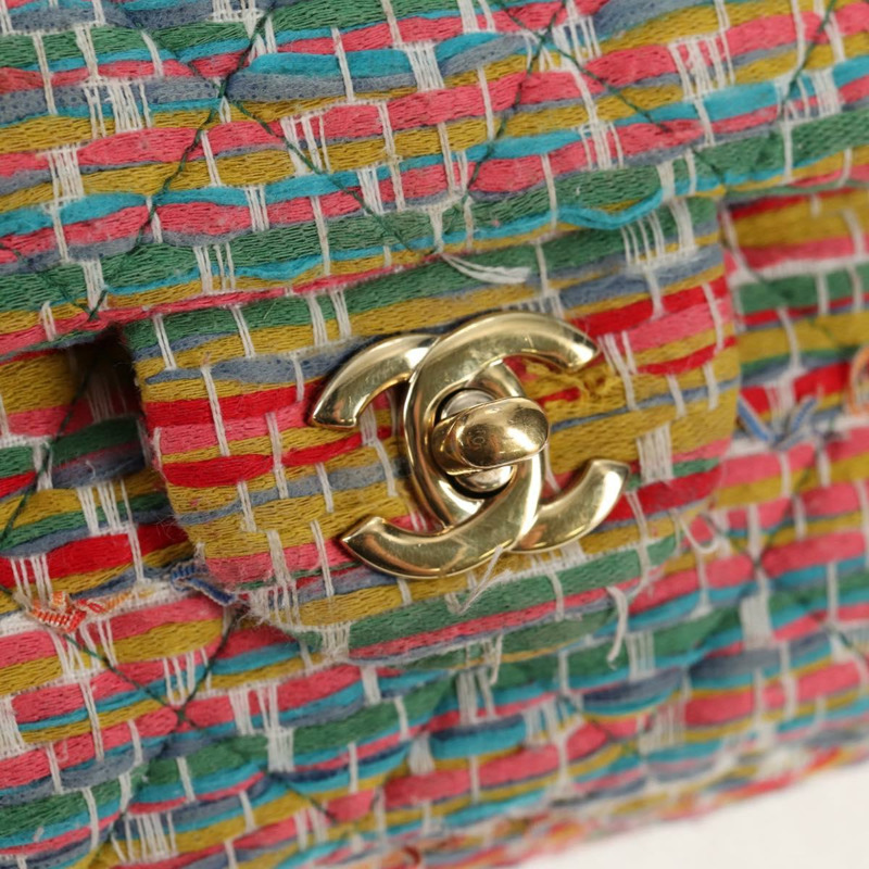 【日本直送】香奈兒雙蓋Matelasse 25鏈條包，斜紋軟呢布料，多色金色雙C標誌，正品編號142314SM-17