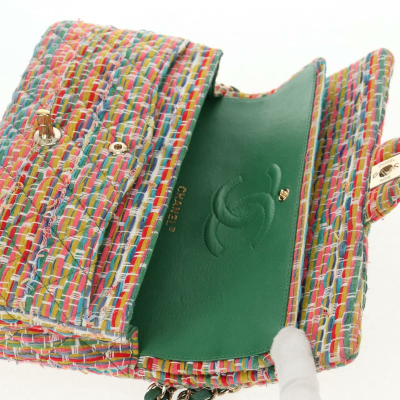 【日本直送】香奈兒雙蓋Matelasse 25鏈條包，斜紋軟呢布料，多色金色雙C標誌，正品編號142314SM-21